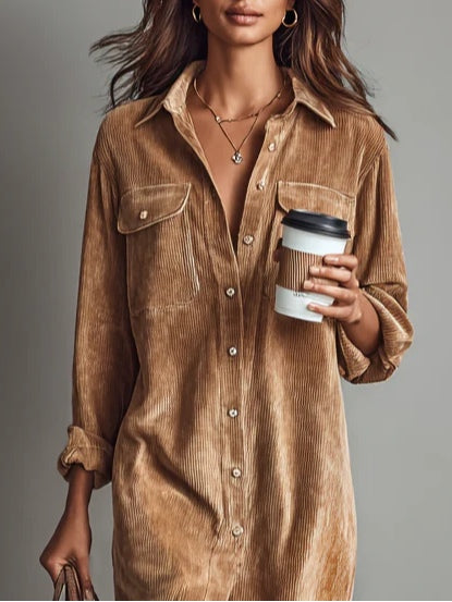 Donna | Women's Button-Down Midi Shirt Dress