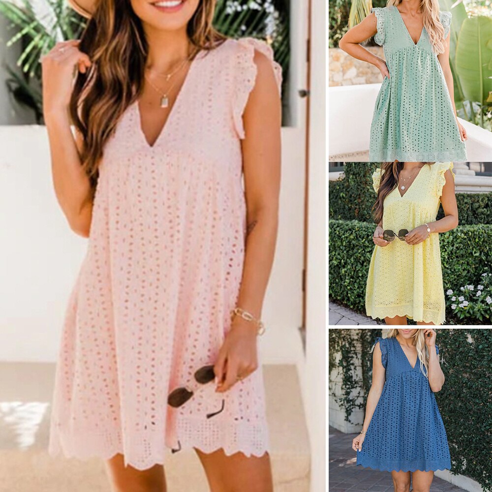 Doris | Women's Sleeveless A-Line Mini Dress