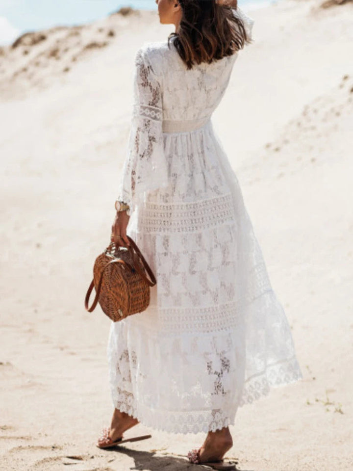 Doris | Women's V-Neck Lace Maxi Dress