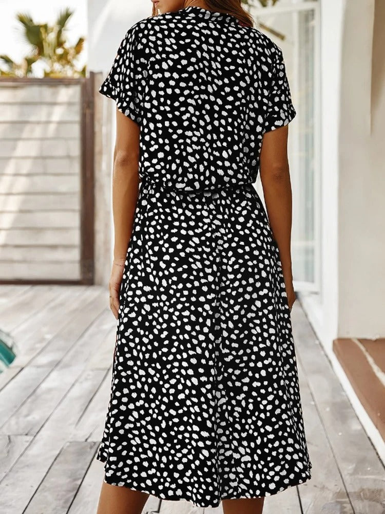 Women’s Summer Dress | Animal Print Midi