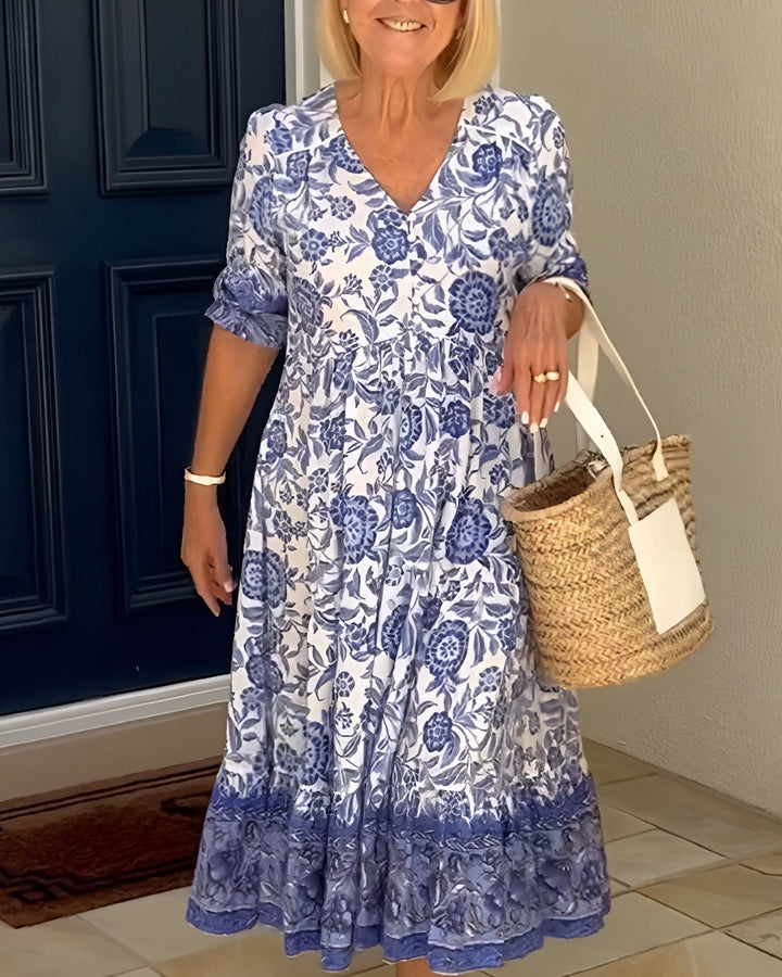 Women’s Dress | Floral Maxi V-Neck
