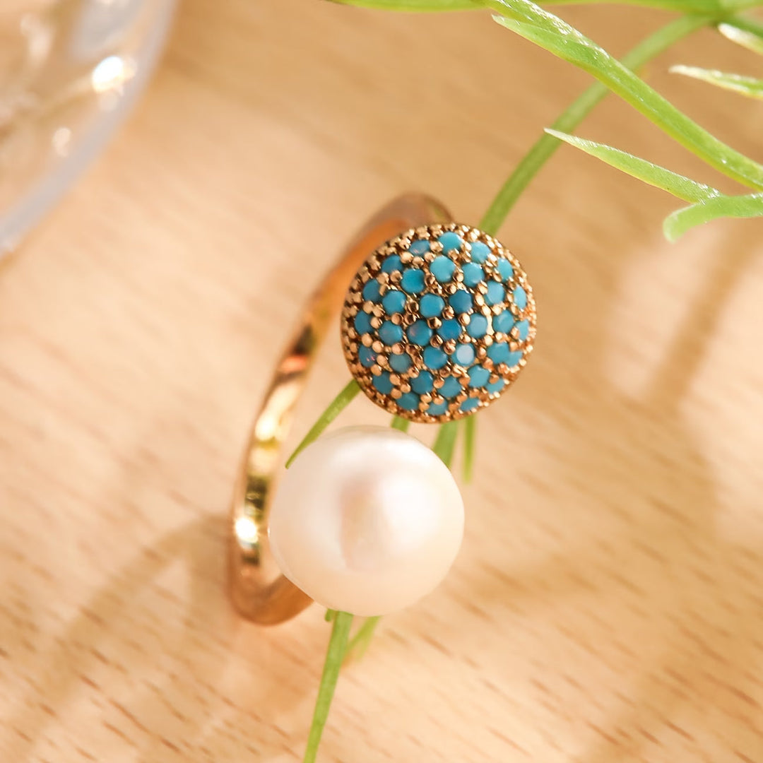 Pearl and Turquoise Beauty Ring