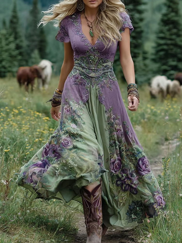 Women's Dress | Gradient Maxi Length