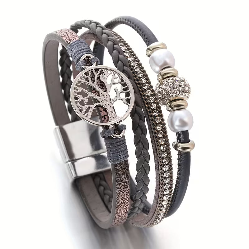 Elegant Multi-Layer Tree of Life Bracelet