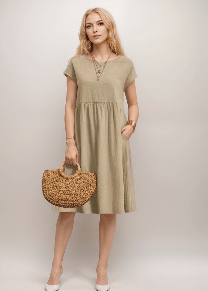 Ellen | Women's Casual A-Line Midi Dress
