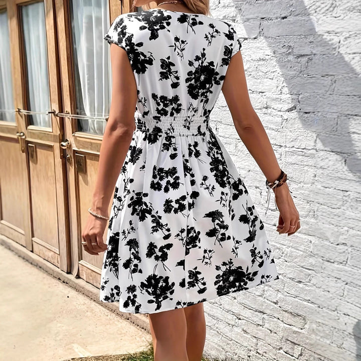 Ellen | Women's V-Neck A-Line Mini Dress