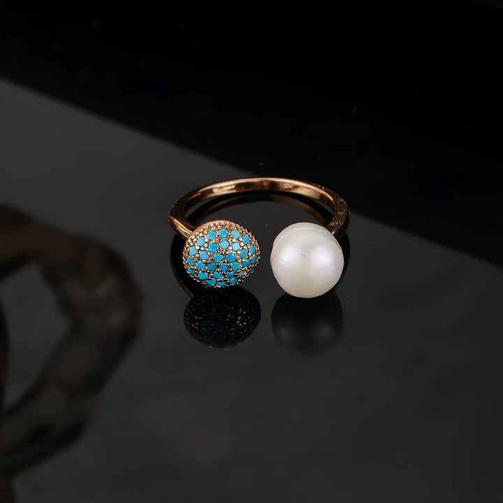 Pearl and Turquoise Beauty Ring