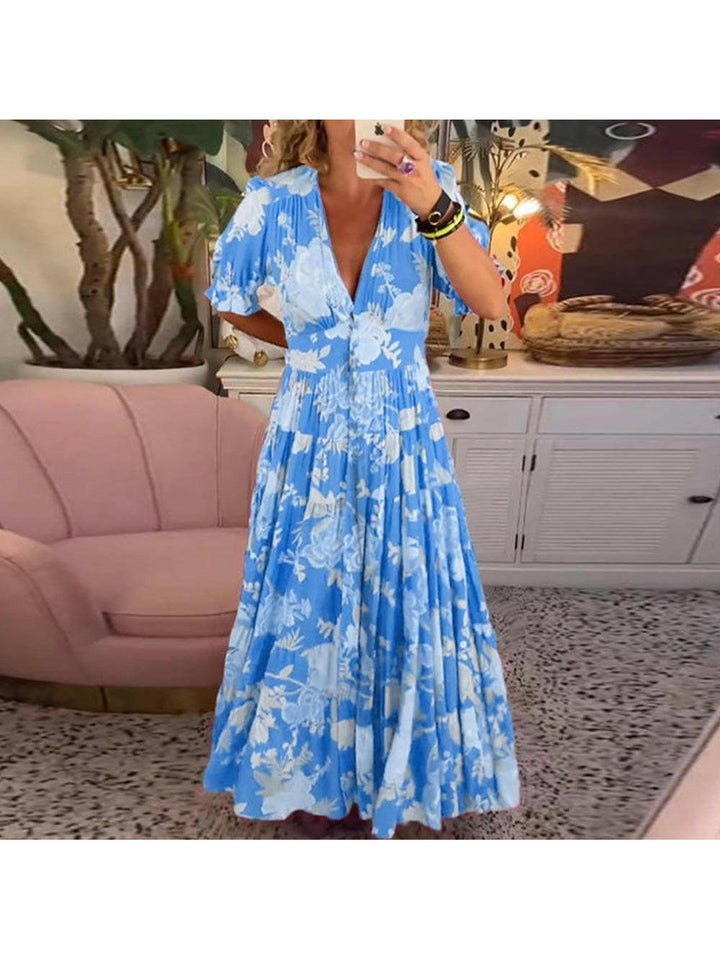 FLORIANA™ - Vibrant Floral Dress