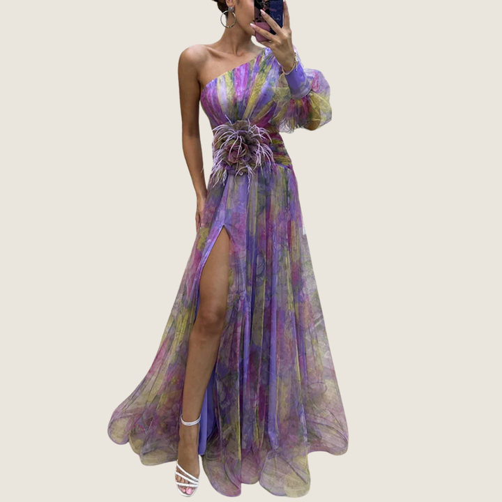 Gloria | Women's One Shoulder Floral Maxi Dress
