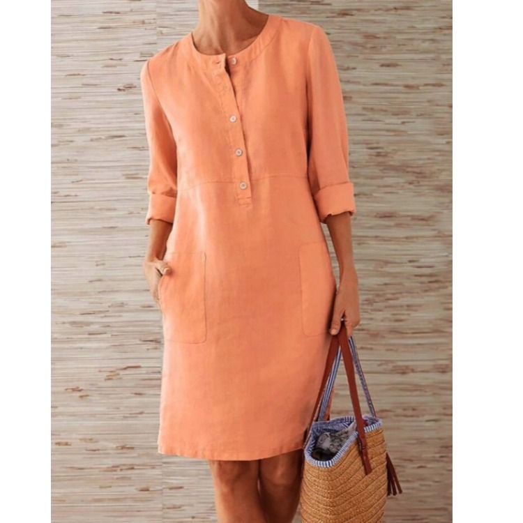 Hannah | Women's Button Front Shirt Dress