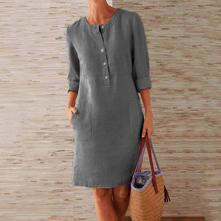 Hannah | Women's Button Front Shirt Dress