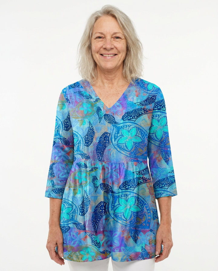 Juliette | Long Blouse with V-Neck