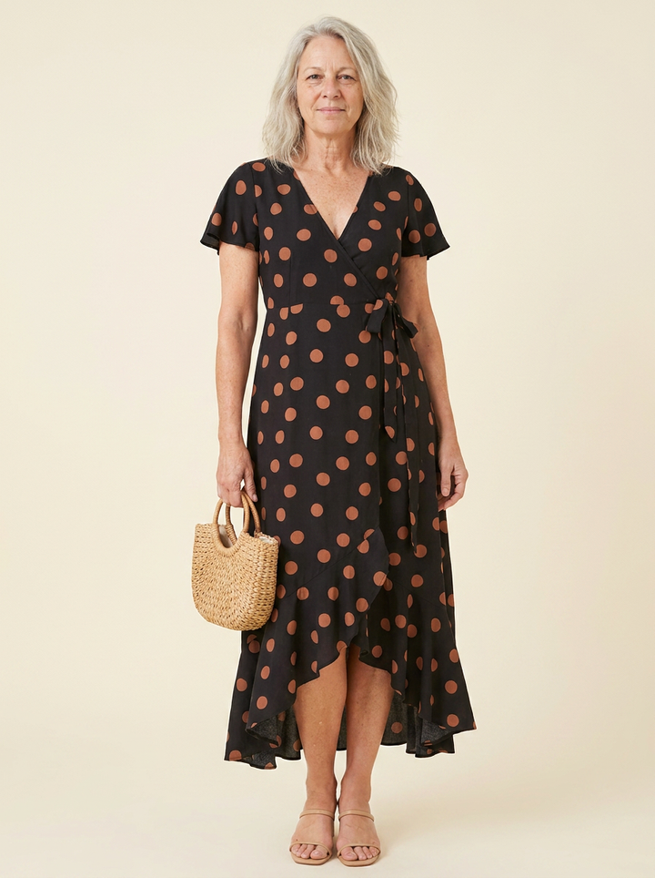 Valentina™ - Cross-Strap Polka Dot Maxi