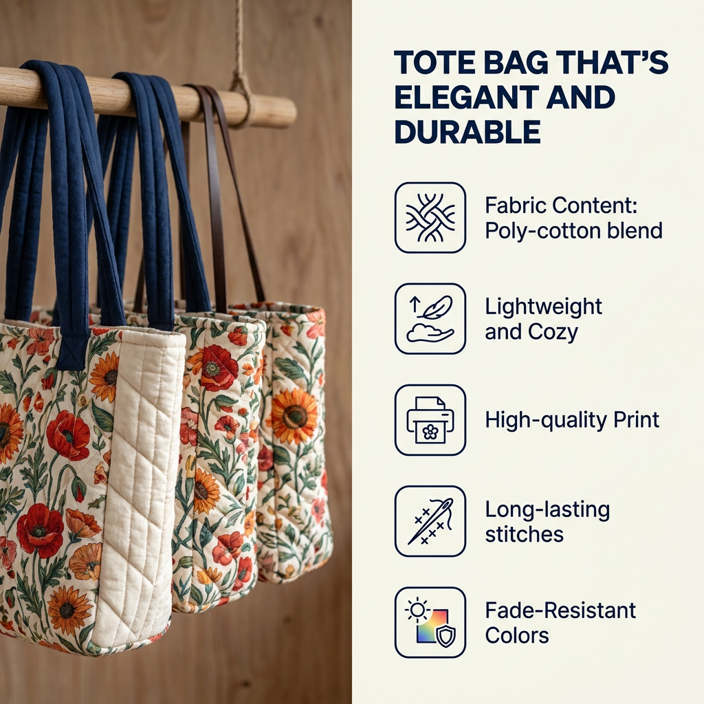 Sea Turtle Patchwork Block Quilted Tote Bag - features