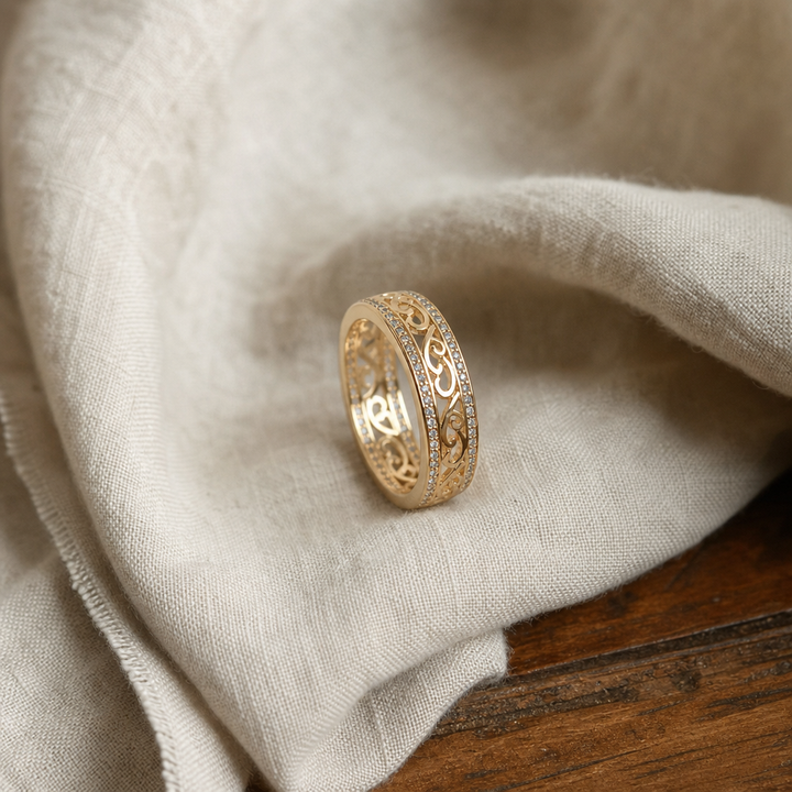 Bright Hollow Gold Ring