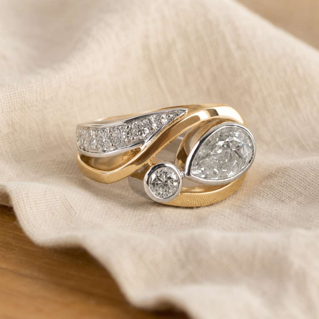 Classic Two-Tone Diamond Ring