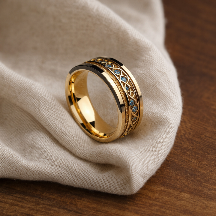 Golden Infinity Ring Vintage