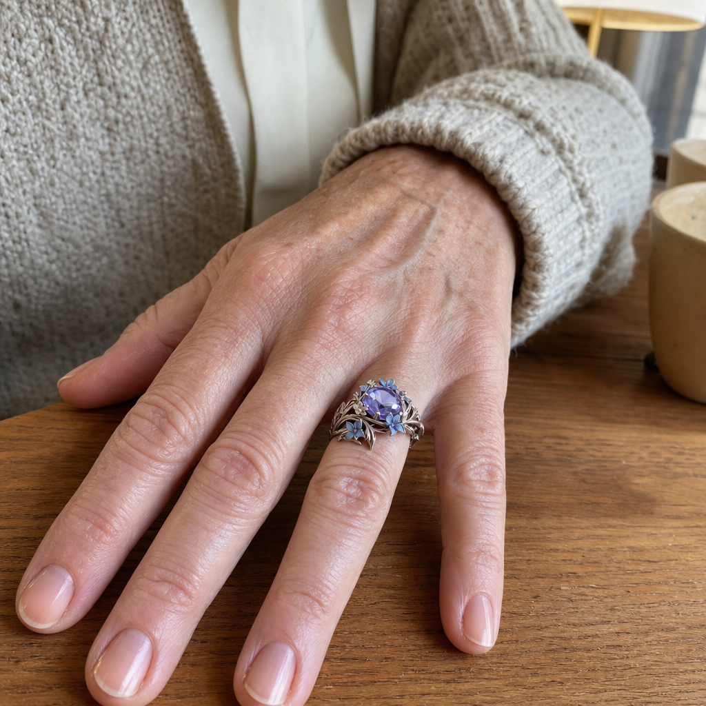 Lavender Bloom Heirloom Ring