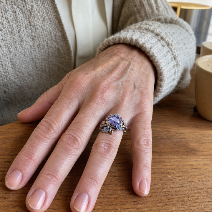 Lavender Bloom Heirloom Ring