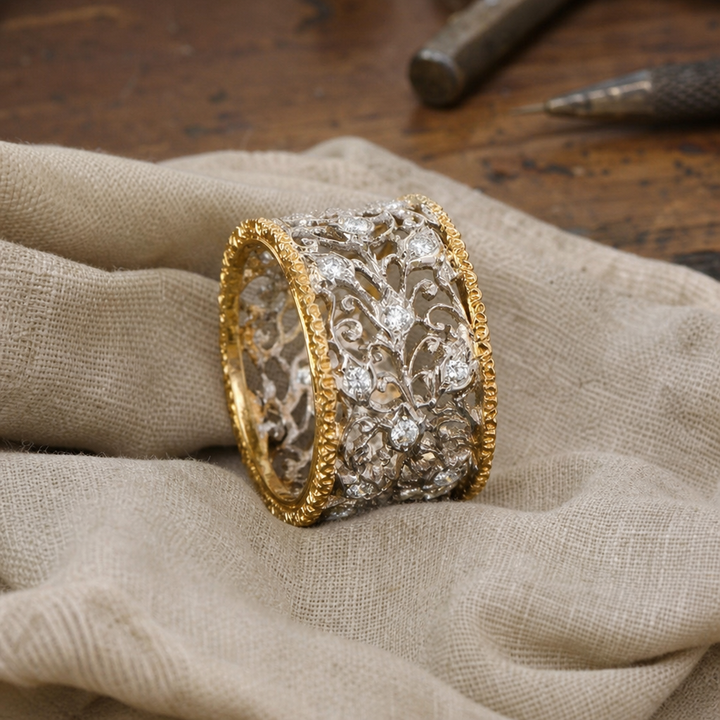 Vintage Zirconia Ivy Ring