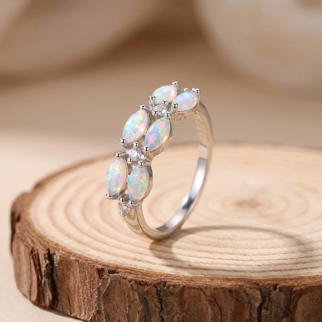 Triple Marquise Opal Ring