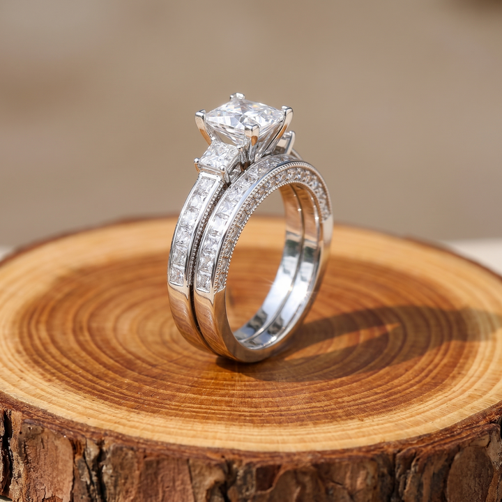 Princess Cut Bridal Ring Set