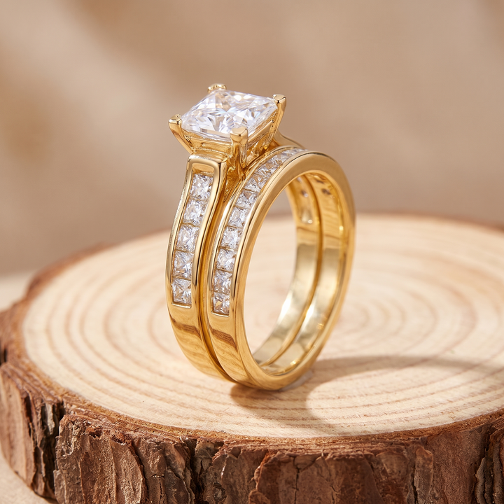 Princess Cut Bridal Ring Set