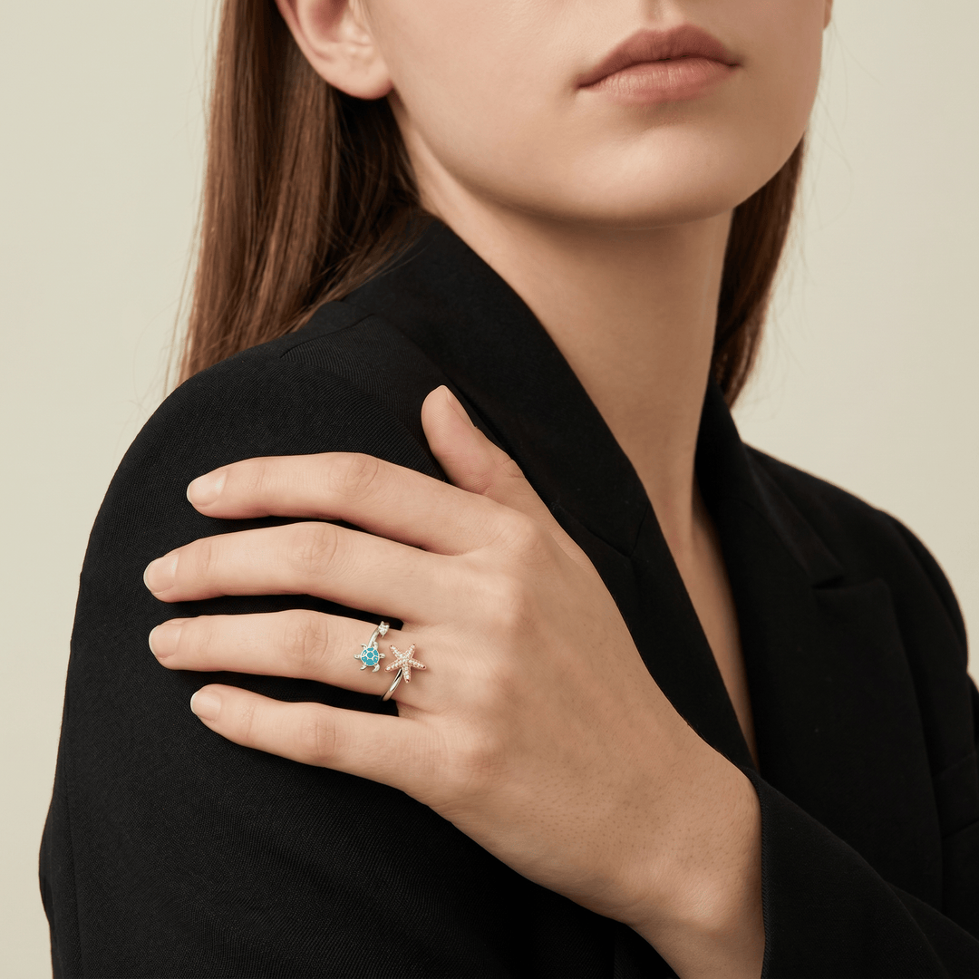 Ocean Wave Ring - (ADJUSTABLE)