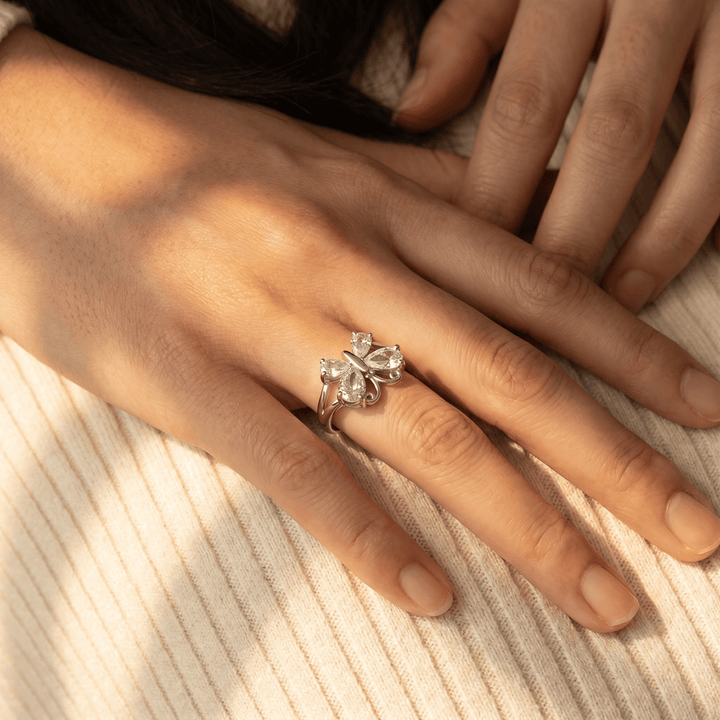 Crystal Butterfly Ring