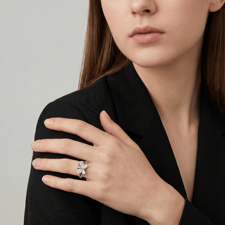 Crystal Butterfly Ring