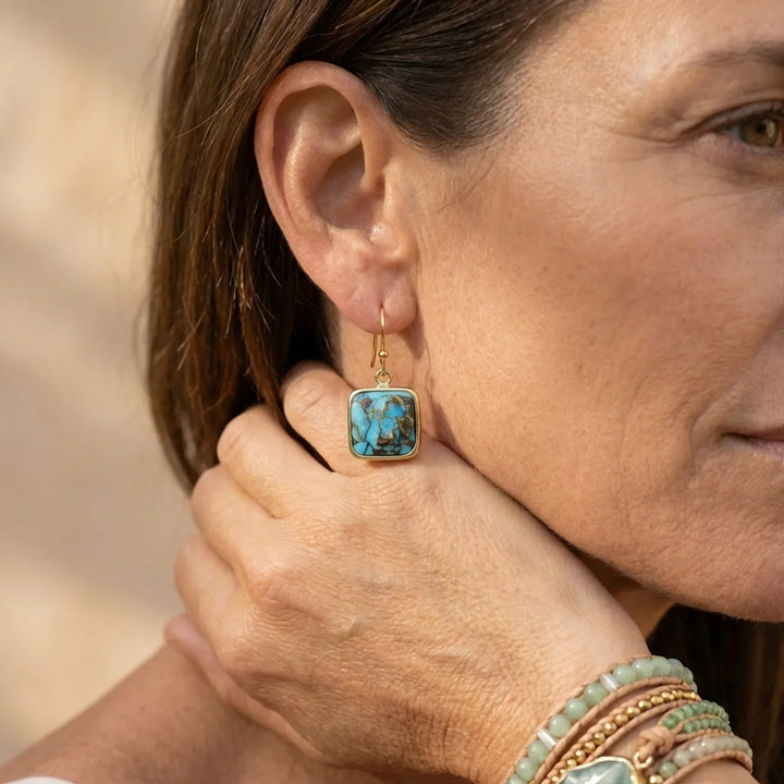 Expressive Turquoise Earrings