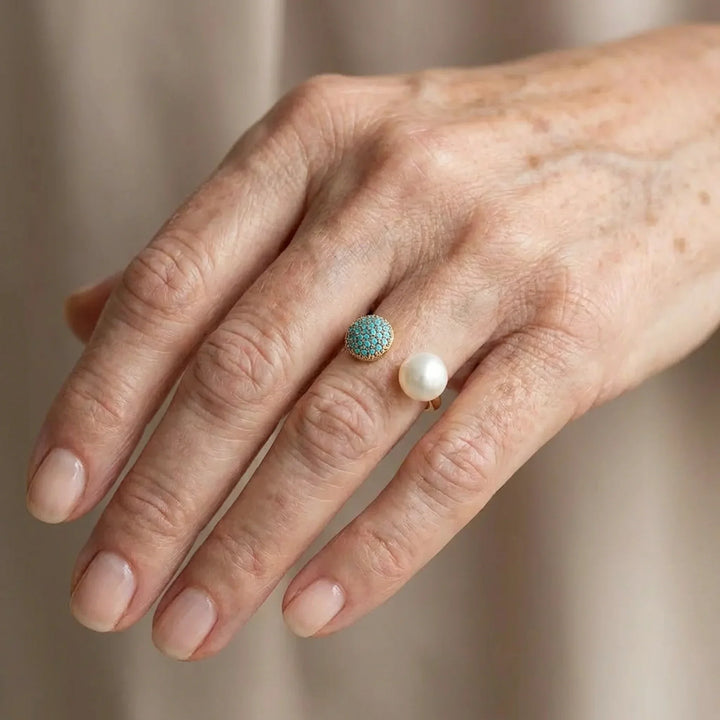 Pearl and Turquoise Beauty Ring