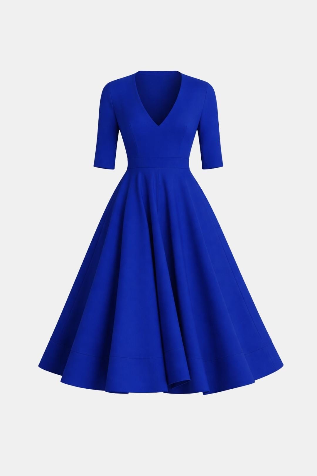 Irene | Women's V-Neck A-Line Midi Dress
