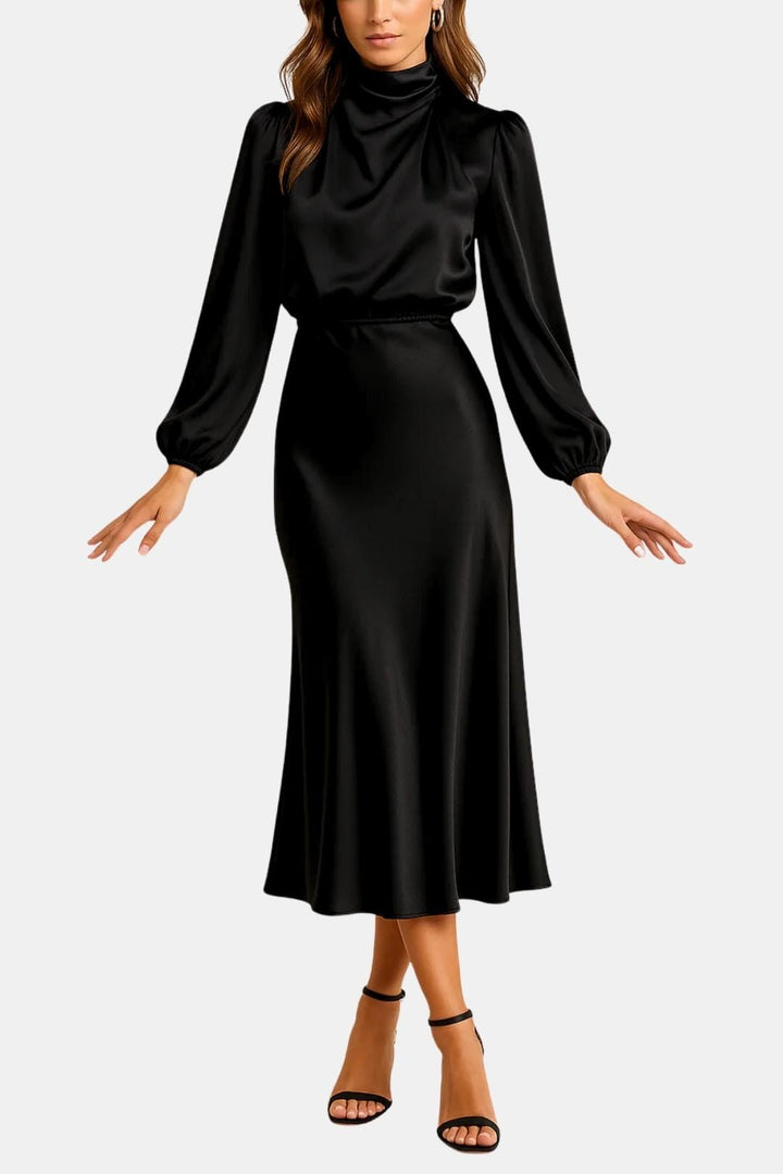 Jean | Women's Long Sleeve A-Line Midi Dress