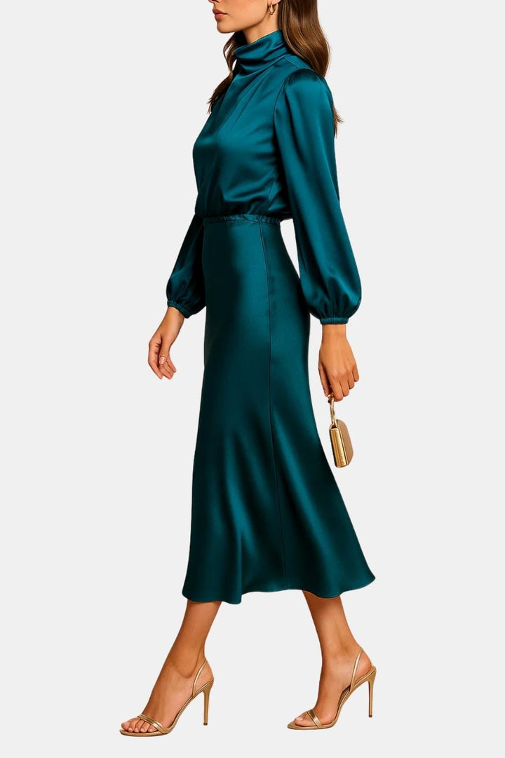 Jean | Women's Long Sleeve A-Line Midi Dress