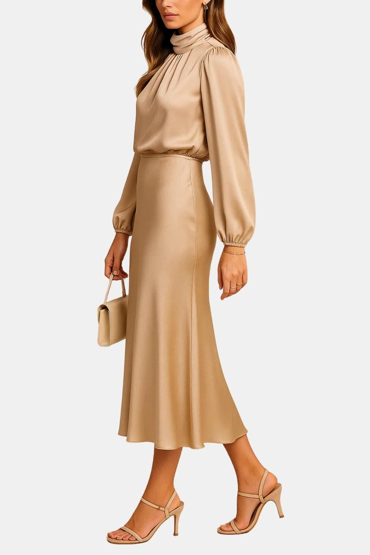 Jean | Women's Long Sleeve A-Line Midi Dress