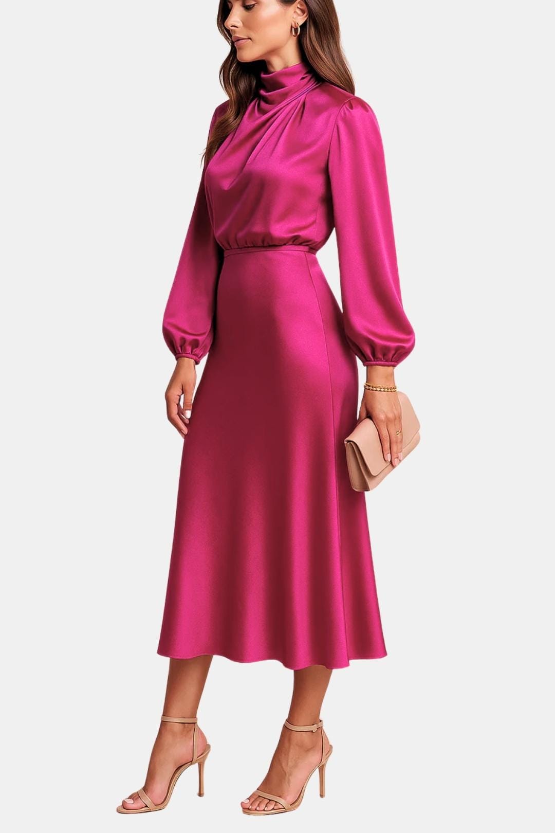 Jean | Women's Long Sleeve A-Line Midi Dress