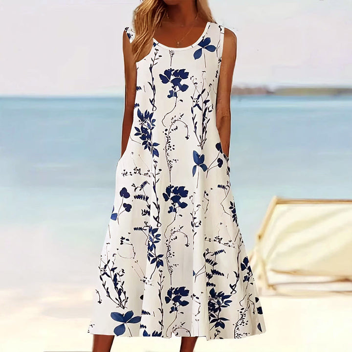 Jolene | Women's Sleeveless A-Line Midi Dress