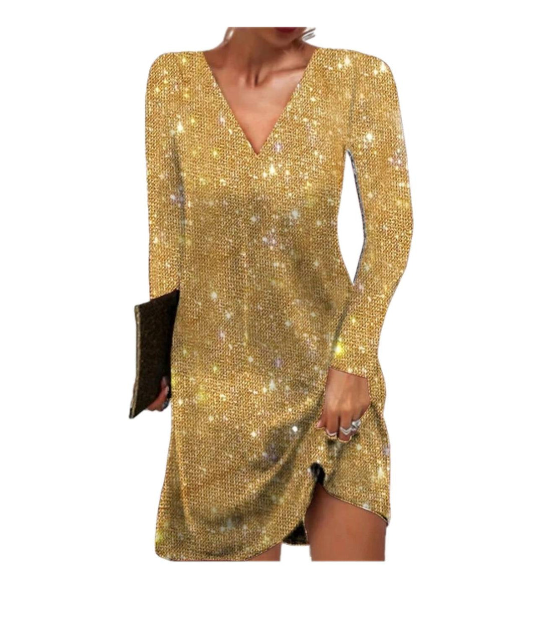 Joyce | Women's V-Neck Sequin Mini Dress