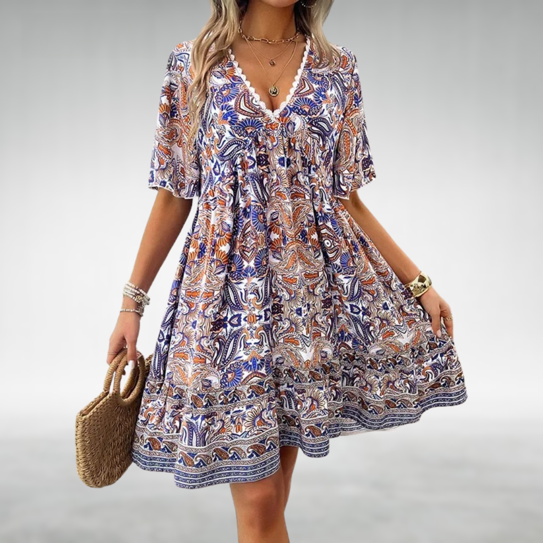 Julia | Women's V-Neck Mini Dress