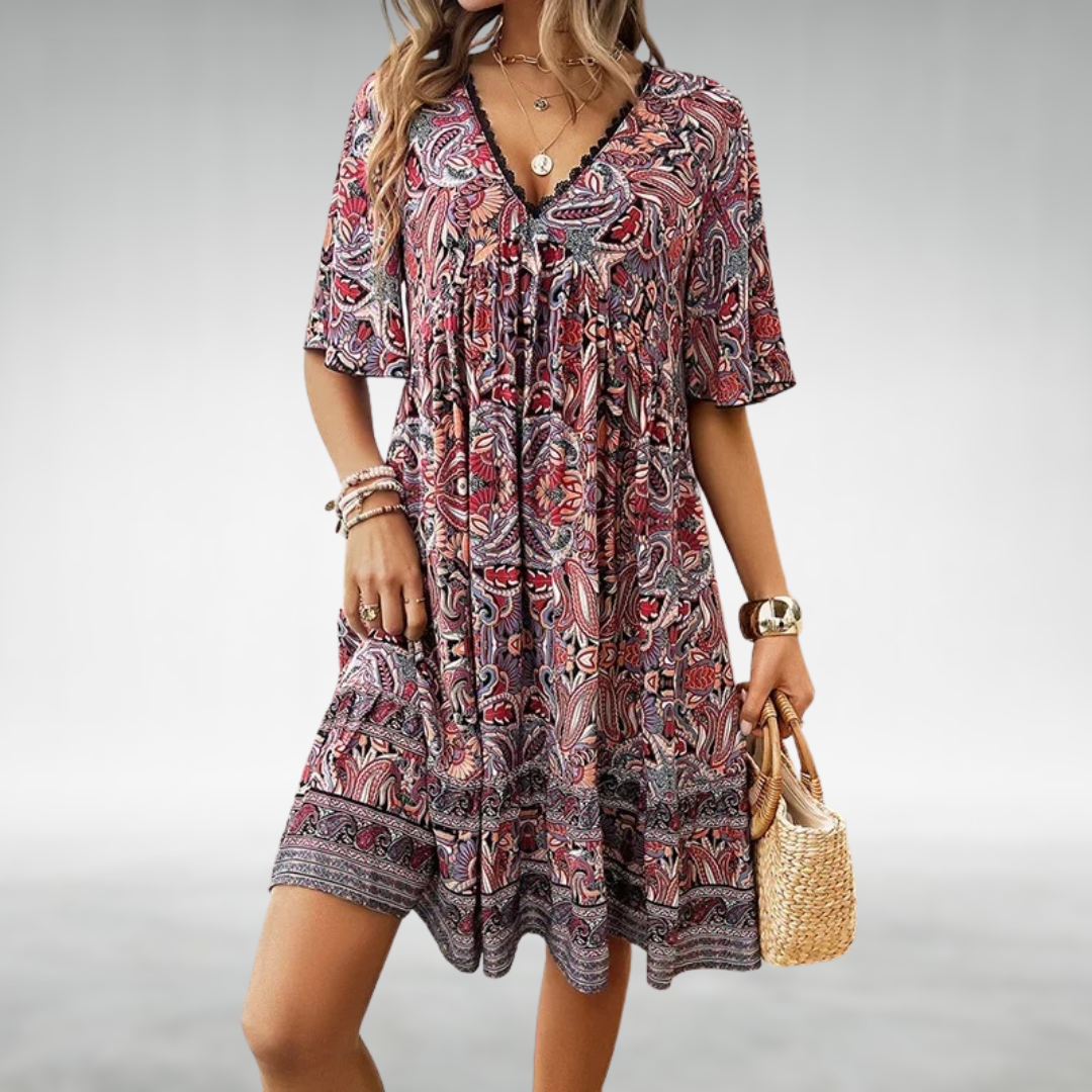 Julia | Women's V-Neck Mini Dress