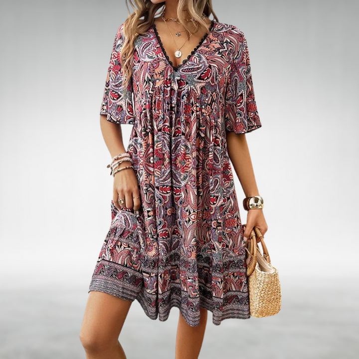 Julia | Women's V-Neck Mini Dress