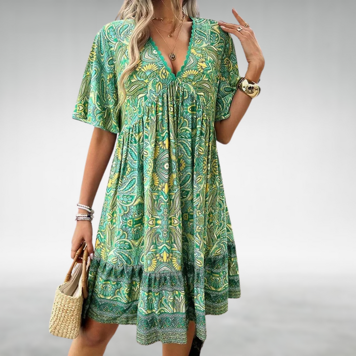 Julia | Women's V-Neck Mini Dress