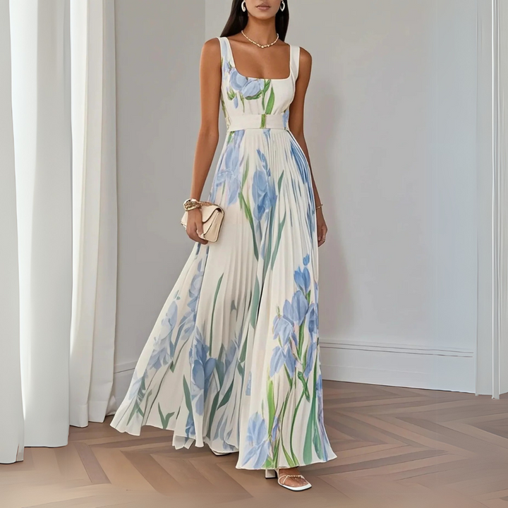 Karen | Women's Sleeveless Pleated Maxi Dress