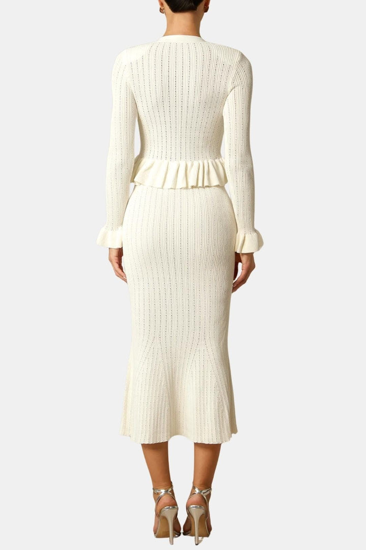Karen | Women's V-Neck Fit & Flare Midi Dress