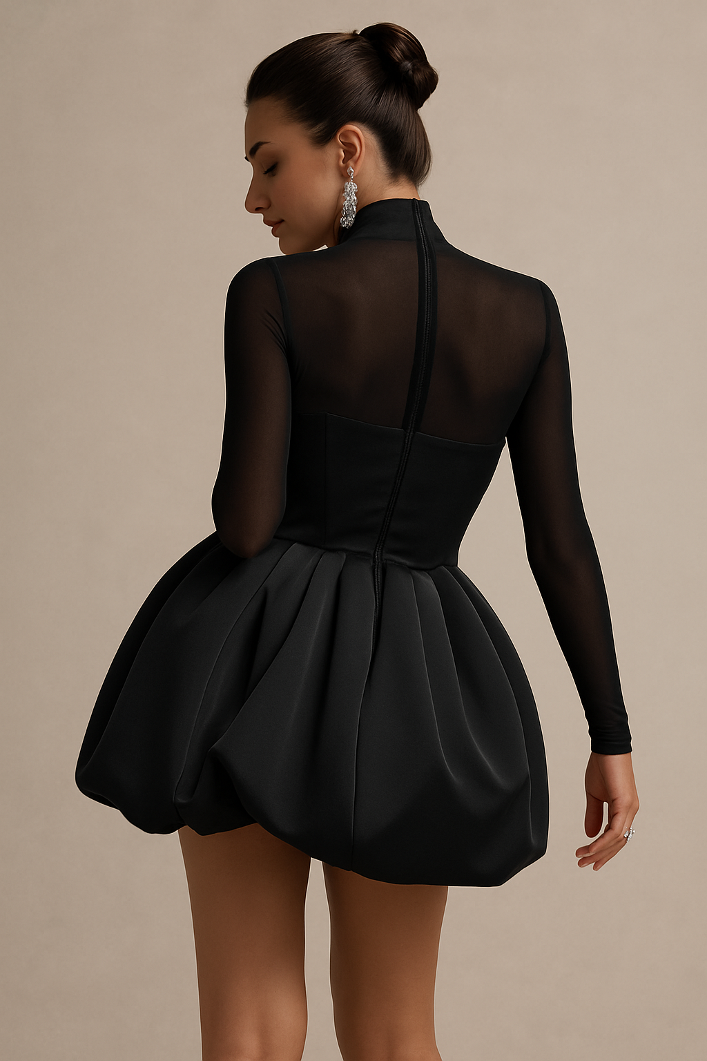Kristen | Women's Long Sleeve Fit & Flare Mini Dress