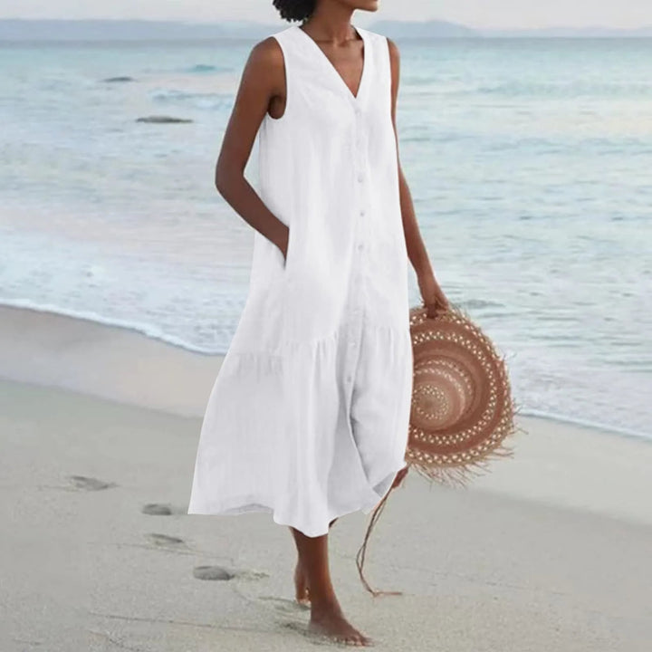 Lilly | Women's Sleeveless A-Line Midi Dress
