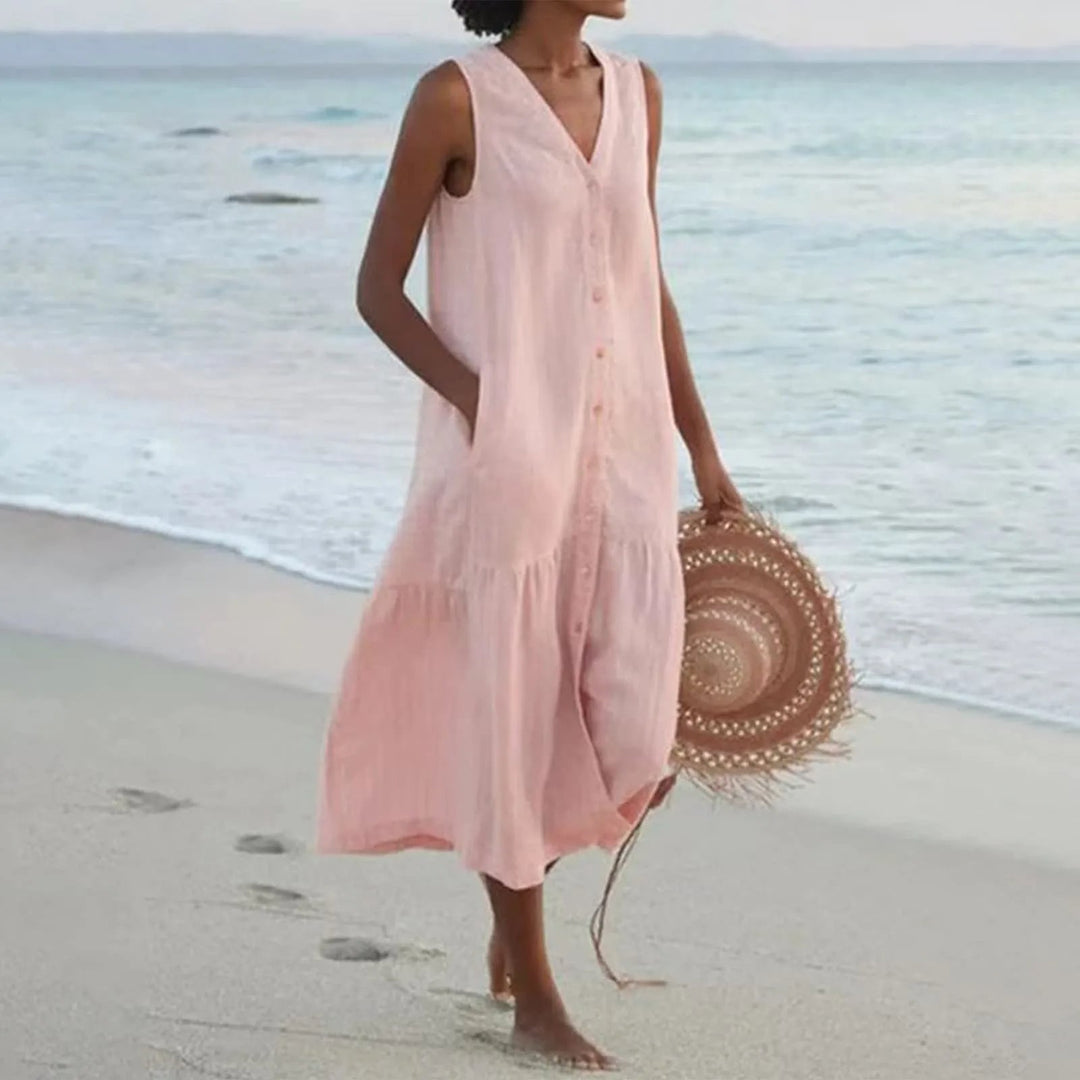 Lilly | Women's Sleeveless A-Line Midi Dress