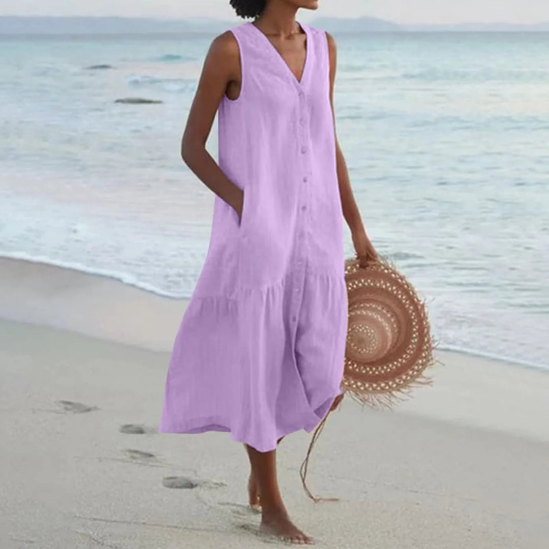 Lilly | Women's Sleeveless A-Line Midi Dress