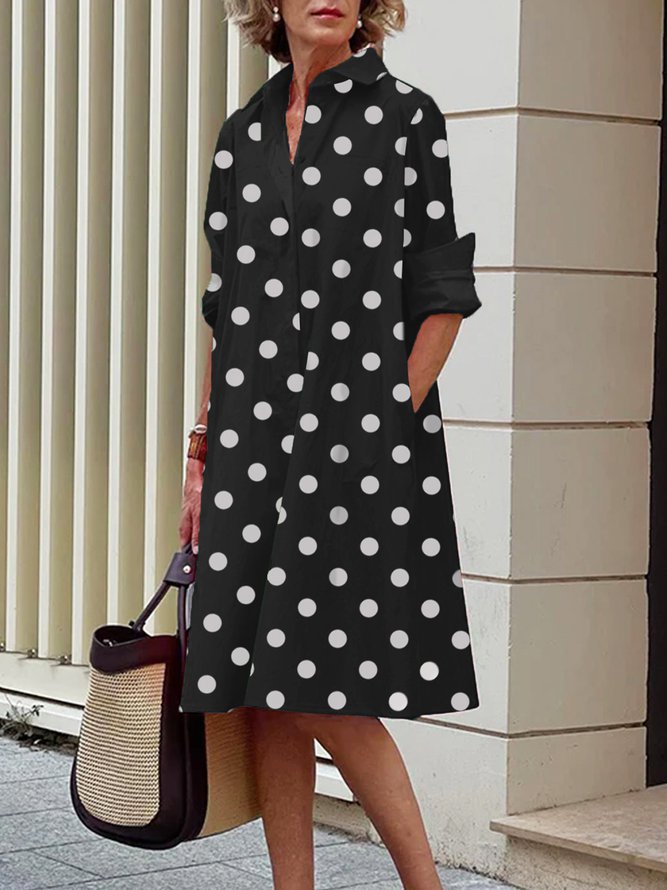 Linda | Women's Button-Down A-Line Midi Dress